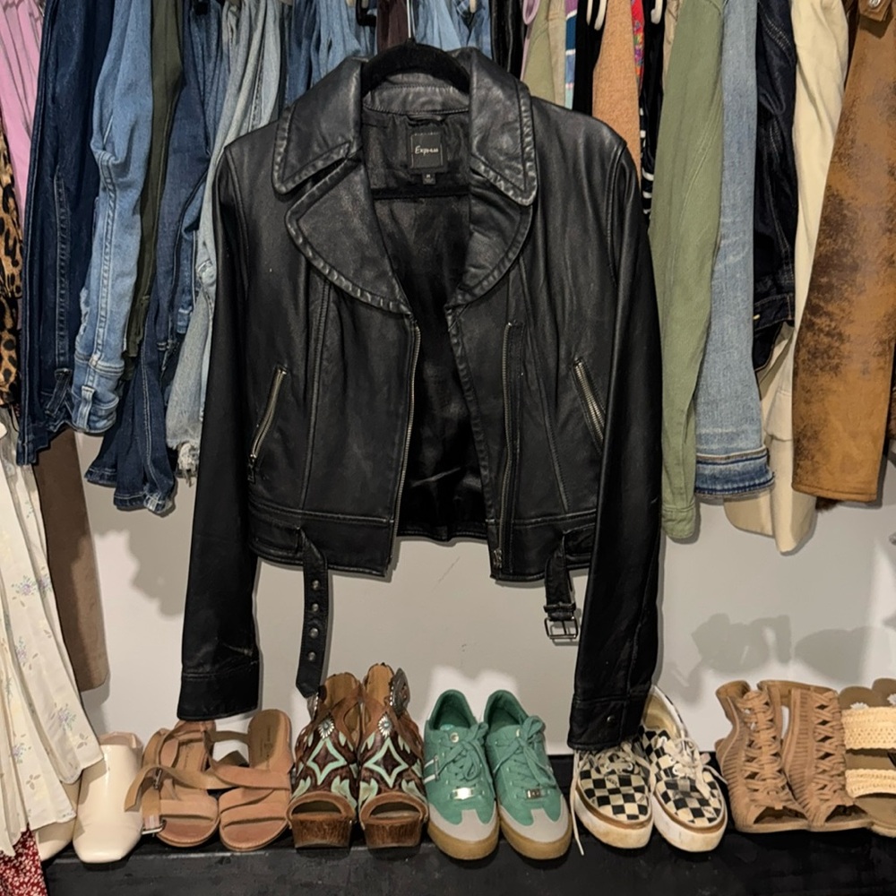 100% Genuine Leather moto jacket